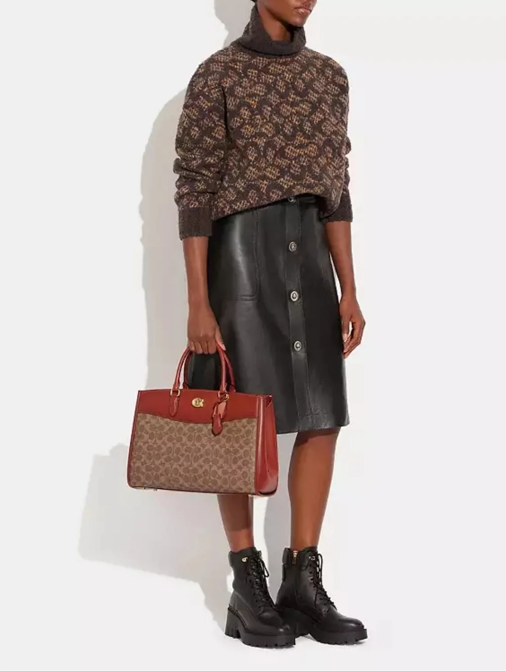 LIKE NEW COACH BROOKE CARRYALL BAG IN SIGNATURE CANVAS - Picture 3 of 12